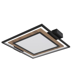 Gabaldo Integrated LED Semi Flush Ceiling Light Matt Black LED 3000K-2
