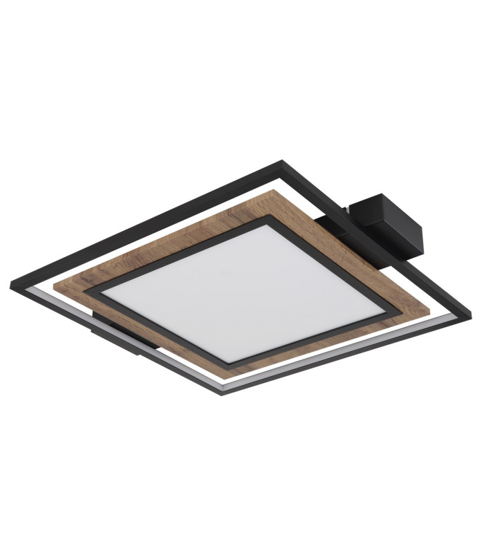 Gabaldo Integrated LED Semi Flush Ceiling Light Matt Black LED 3000K-2