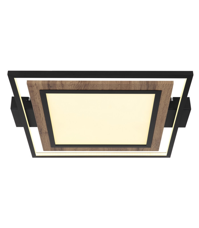 Gabaldo Integrated LED Semi Flush Ceiling Light Matt Black LED 3000K-3