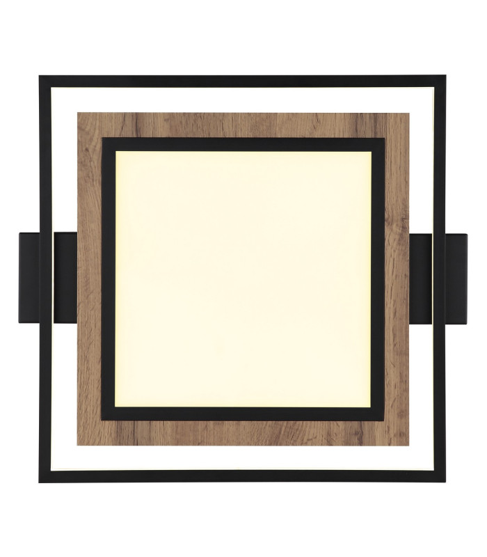 Gabaldo Integrated LED Semi Flush Ceiling Light Matt Black LED 3000K-4