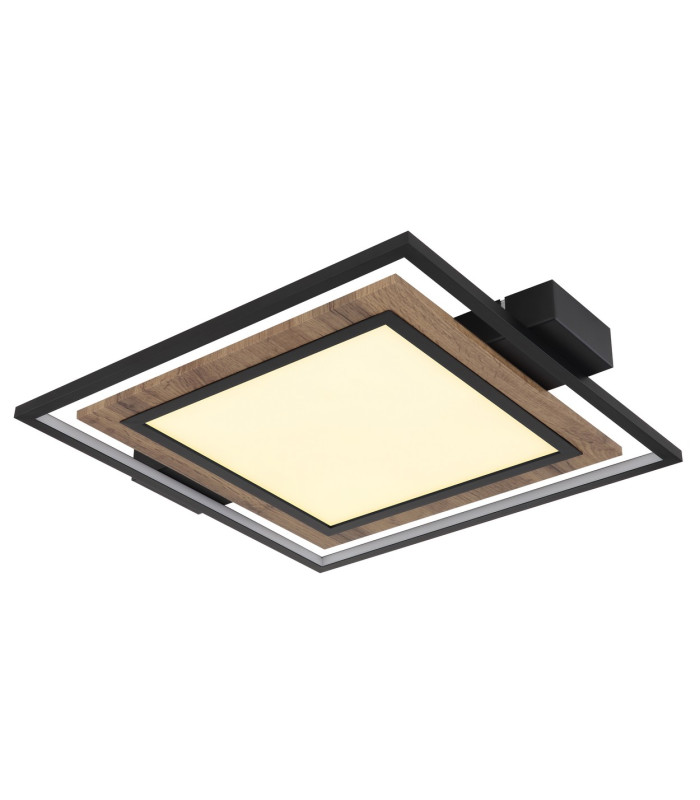 Gabaldo Integrated LED Semi Flush Ceiling Light Matt Black LED 3000K-5