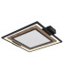 Gabaldo Integrated LED Semi Flush Ceiling Light Matt Black LED 3000K-6