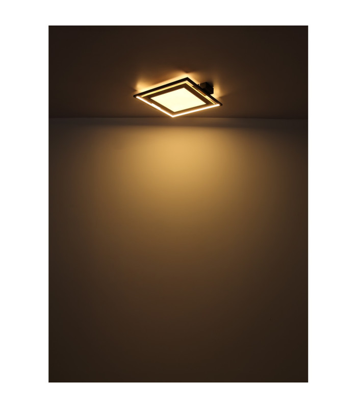 Gabaldo Integrated LED Semi Flush Ceiling Light Matt Black LED 3000K-7