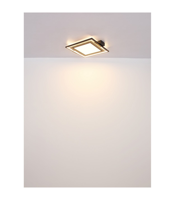 Gabaldo Integrated LED Semi Flush Ceiling Light Matt Black LED 3000K-8