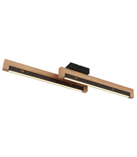 Starla Integrated LED Semi Flush Ceiling Light Matt Black 2x LED 3000K-1