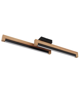Starla Integrated LED Semi Flush Ceiling Light Matt Black 2x LED 3000K-2