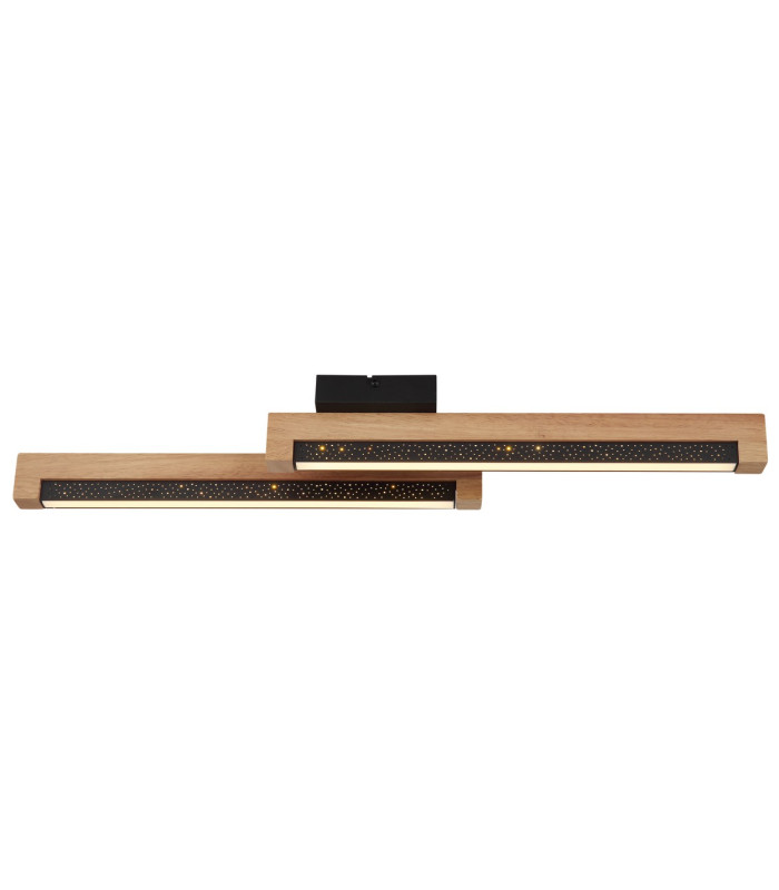 Starla Integrated LED Semi Flush Ceiling Light Matt Black 2x LED 3000K-3