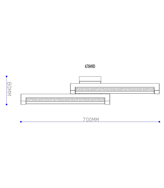 Starla Integrated LED Semi Flush Ceiling Light Matt Black 2x LED 3000K-5