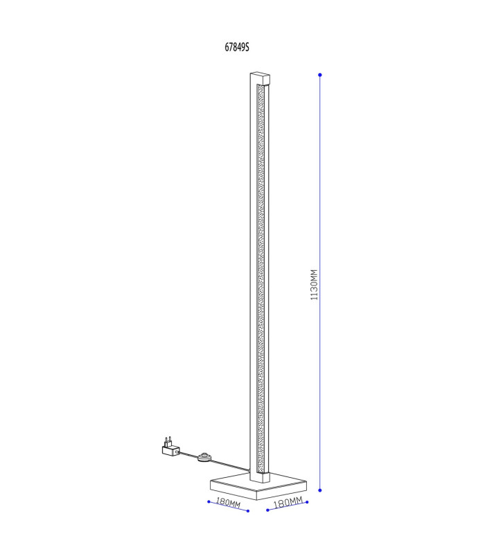 Starla LED Integrated Floor Lamp Matt Black LED 3000K-6