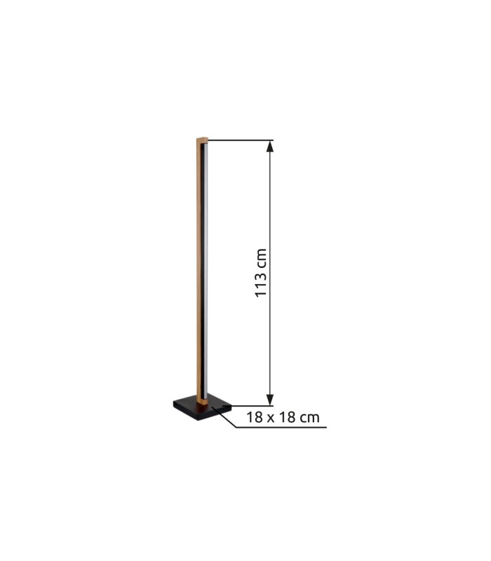 Starla LED Integrated Floor Lamp Matt Black LED 3000K-7