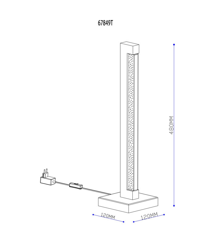 Starla Integrated LED Table Lamp Matt Black LED 3000K-9
