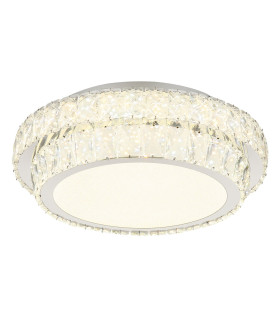 Klara 40cm Ceiling Light Chrome K5 Crystals LED Dimmable 2700-6000K Remote Control-1