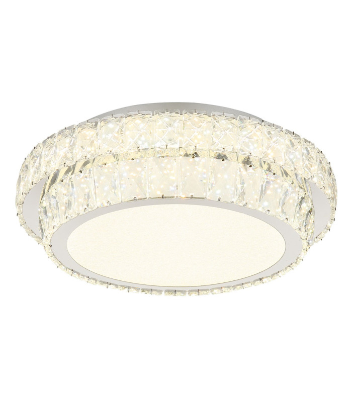 Klara 40cm Ceiling Light Chrome K5 Crystals LED Dimmable 2700-6000K Remote Control-1