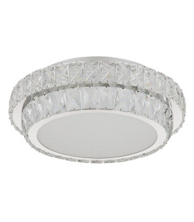 Klara 40cm Ceiling Light Chrome K5 Crystals LED Dimmable 2700-6000K Remote Control-2