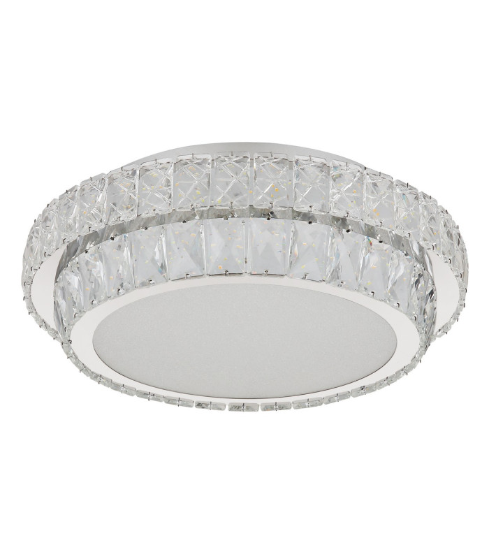 Klara 40cm Ceiling Light Chrome K5 Crystals LED Dimmable 2700-6000K Remote Control-2