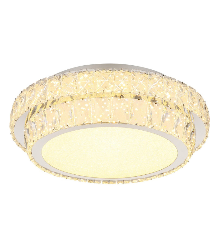 Klara 40cm Ceiling Light Chrome K5 Crystals LED Dimmable 2700-6000K Remote Control-5
