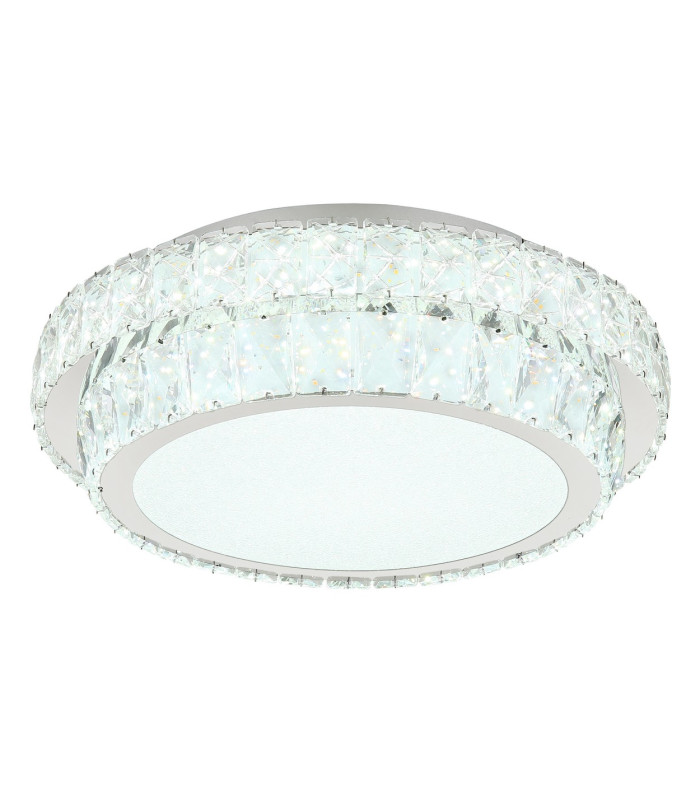 Klara 40cm Ceiling Light Chrome K5 Crystals LED Dimmable 2700-6000K Remote Control-6