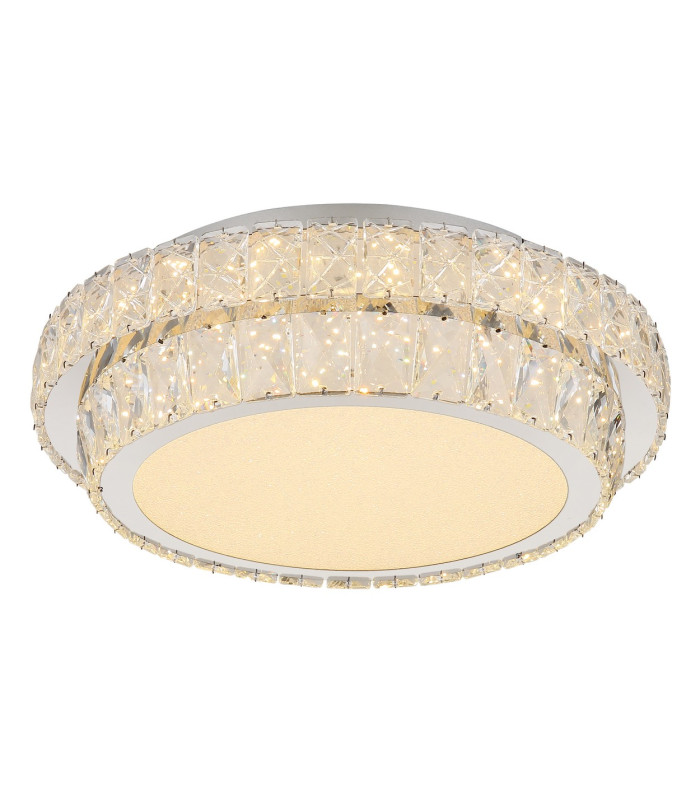 Klara 40cm Ceiling Light Chrome K5 Crystals LED Dimmable 2700-6000K Remote Control-12