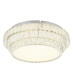 Klara 50cm Ceiling Light Chrome K5 Crystals LED Dimmable 2700-6000K Remote Control-1