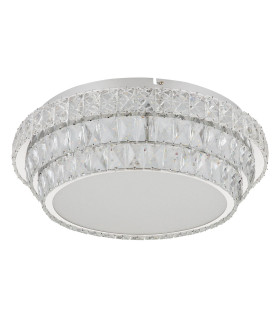 Klara 50cm Ceiling Light Chrome K5 Crystals LED Dimmable 2700-6000K Remote Control-2