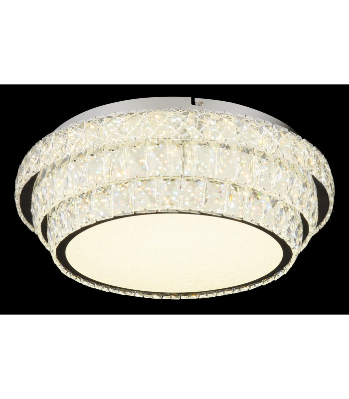 Klara 50cm Ceiling Light Chrome K5 Crystals LED Dimmable 2700-6000K Remote Control-4