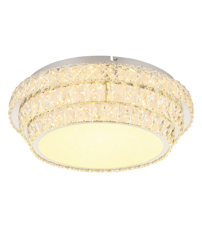 Klara 50cm Ceiling Light Chrome K5 Crystals LED Dimmable 2700-6000K Remote Control-5