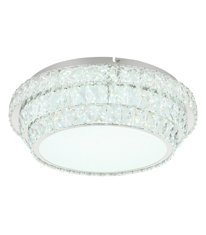 Klara 50cm Ceiling Light Chrome K5 Crystals LED Dimmable 2700-6000K Remote Control-6