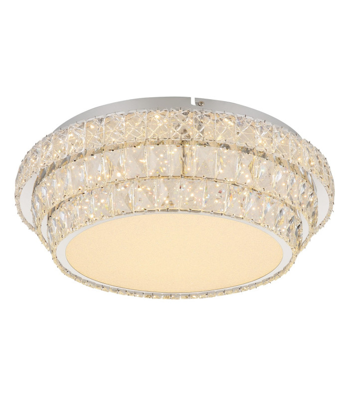 Klara 50cm Ceiling Light Chrome K5 Crystals LED Dimmable 2700-6000K Remote Control-12