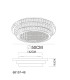 Klara 50cm Ceiling Light Chrome K5 Crystals LED Dimmable 2700-6000K Remote Control-13