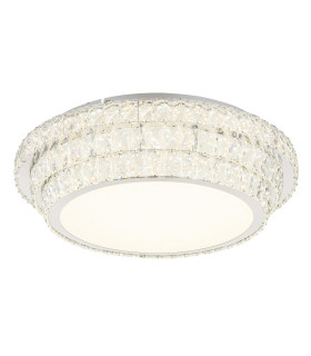 Klara 60cm Ceiling Light Chrome K5 Crystals LED Dimmable 2700-6000K Remote Control-1