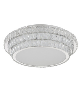 Klara 60cm Ceiling Light Chrome K5 Crystals LED Dimmable 2700-6000K Remote Control-2