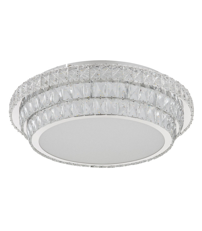 Klara 60cm Ceiling Light Chrome K5 Crystals LED Dimmable 2700-6000K Remote Control-2