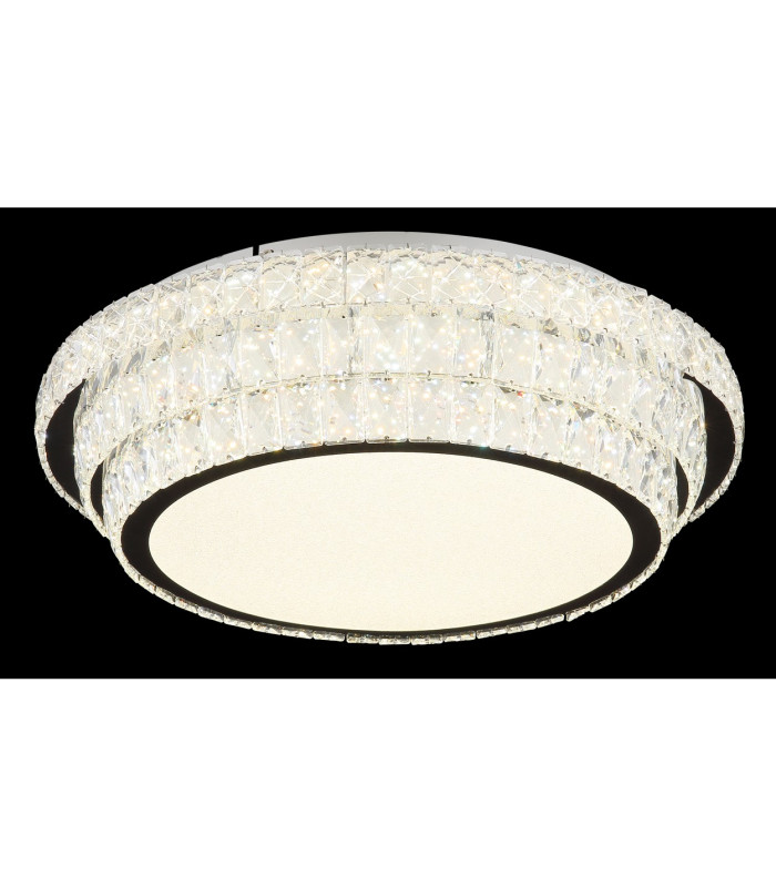Klara 60cm Ceiling Light Chrome K5 Crystals LED Dimmable 2700-6000K Remote Control-4