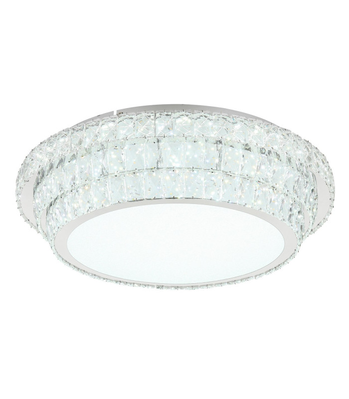 Klara 60cm Ceiling Light Chrome K5 Crystals LED Dimmable 2700-6000K Remote Control-6