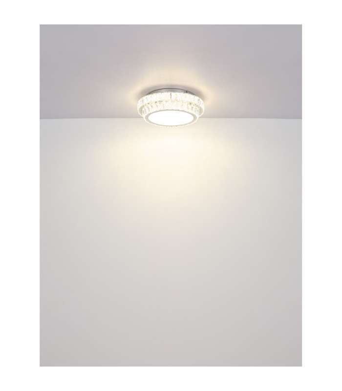 Klara 60cm Ceiling Light Chrome K5 Crystals LED Dimmable 2700-6000K Remote Control-8