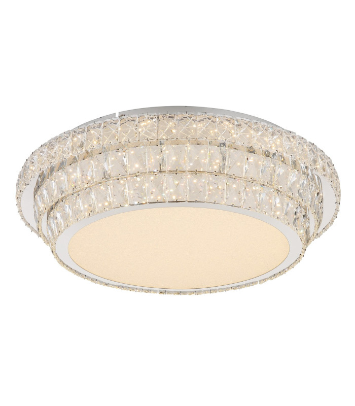 Klara 60cm Ceiling Light Chrome K5 Crystals LED Dimmable 2700-6000K Remote Control-12