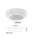 Klara 60cm Ceiling Light Chrome K5 Crystals LED Dimmable 2700-6000K Remote Control-13