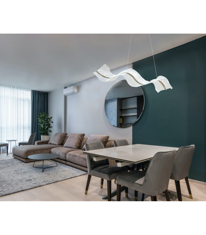Saque Pendant Ceiling Light Nickel Matt LED Dimmable 2700-6500K Remote Control-12
