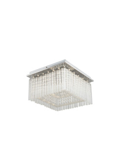Vince Ceiling Light Chrome Clear Glass Shade LED 4000K-1