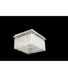 Vince Ceiling Light Chrome Clear Glass Shade LED 4000K-2