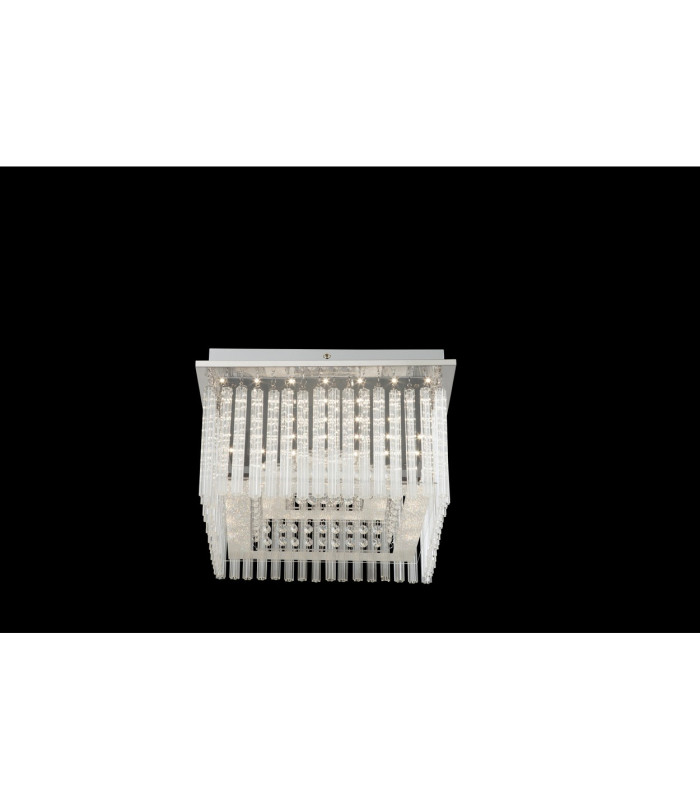 Vince Ceiling Light Chrome Clear Glass Shade LED 4000K-4