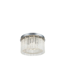 Joyce Ceiling Light Chrome Clear Glass Shade LED 4000K-1