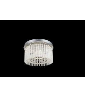 Joyce Ceiling Light Chrome Clear Glass Shade LED 4000K-2