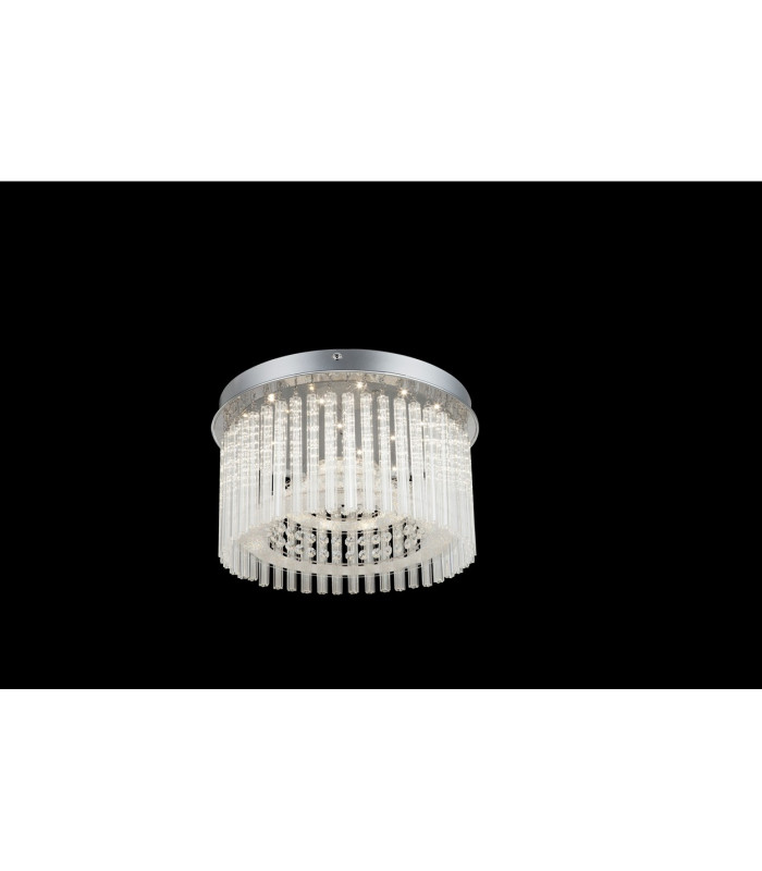 Joyce Ceiling Light Chrome Clear Glass Shade LED 4000K-2