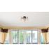 Pessoa Iv Multi Arm Semi Flush Ceiling Lamp Black Opal Glass Shade 3x E27-4