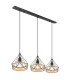 Ulleu Bar Pendant Ceiling Light Matt Black 3x E27-1