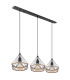 Ulleu Bar Pendant Ceiling Light Matt Black 3x E27-2