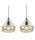 Ulleu Bar Pendant Ceiling Light Matt Black 3x E27-4