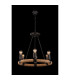 Ulleu Multi Arm Pendant Ceiling Light Black 6x E27-2