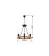 Ulleu Multi Arm Pendant Ceiling Light Black 6x E27-6